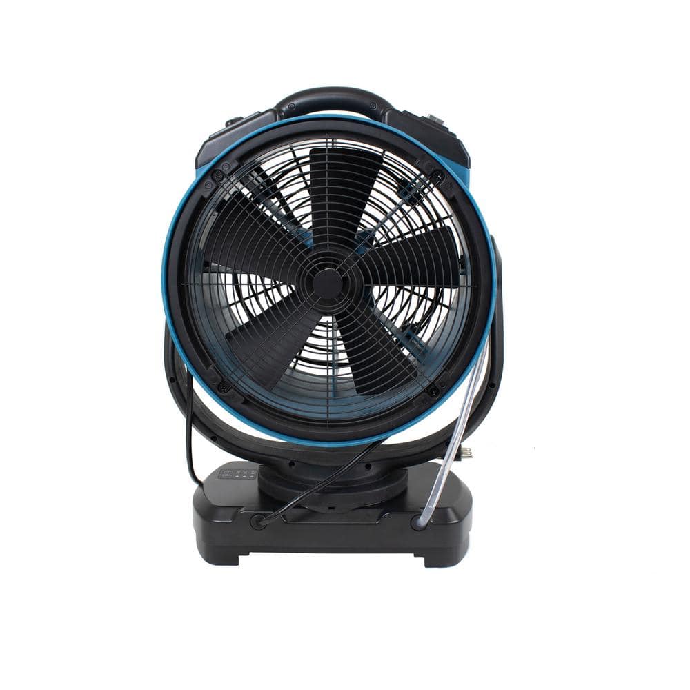 XPOWER Multipurpose Oscillating Portable 3 Speed Outdoor Cooling Misting Fan with Built-In Water Pump and Hose FM-88W