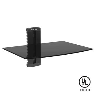 QualGear Universal Single Shelf Wall Mount for AV Components Black QG-DB-001-BLK