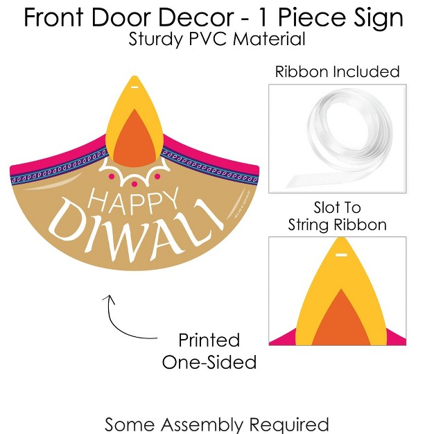 Big Dot Of Happiness Happy Diwali Hanging Porch Festival Of Lights Party Outdoor Decorations Front Door Decor 1 Piece Sign