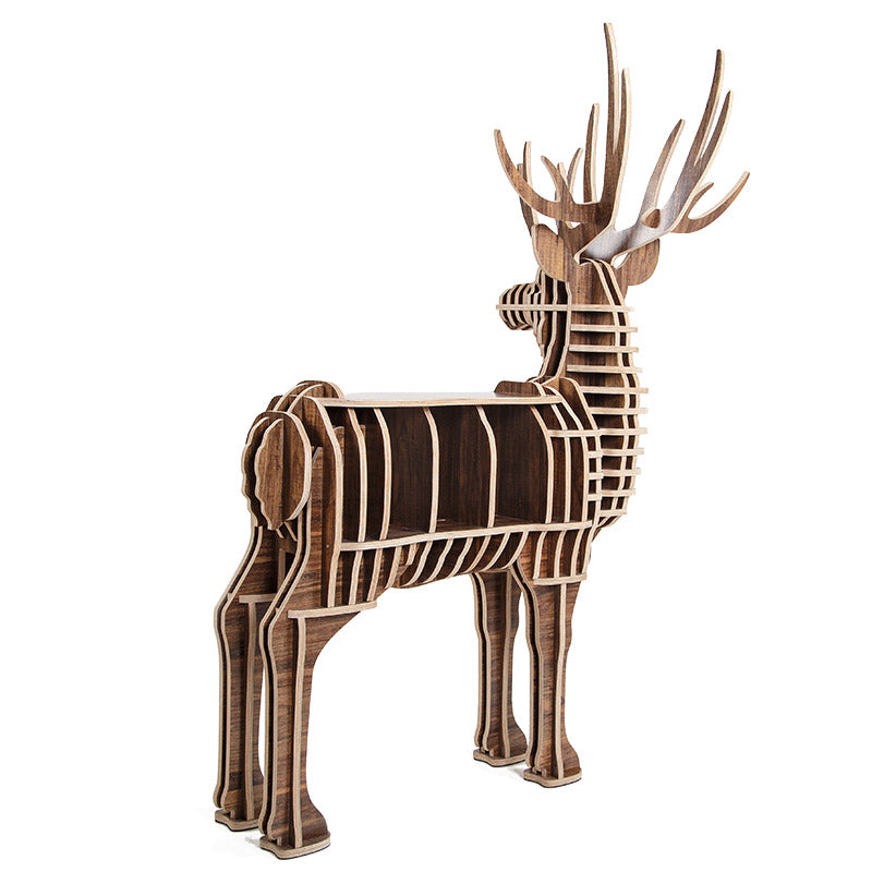 Art Home Deer Decoration Shelving Wood Crafts Tp001Mw