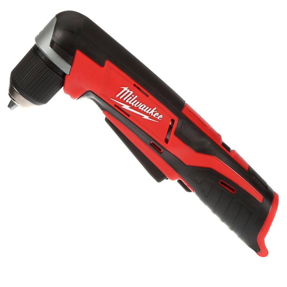 MW M12 12V Lithium-Ion Cordless 38 in. Right Angle Drill with 10 oz. Caulk and Adhesive Gun and 6.0 Ah XC Battery Pack 2415-20-2441-20-48-11-2460