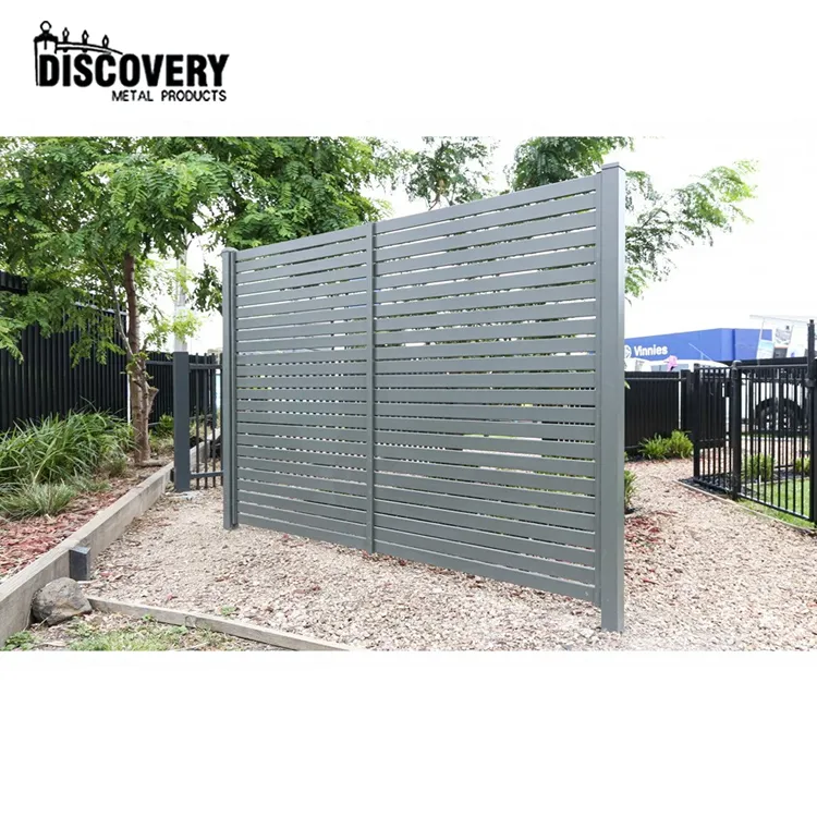 Factory supply aluminum garden fence powder coated anti climb fencing ornaments metal outdoor fence and gates