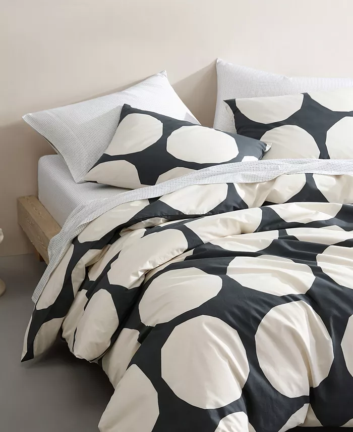 Marimekko Kivet Cotton 3 Piece Duvet Cover Set， Full Queen