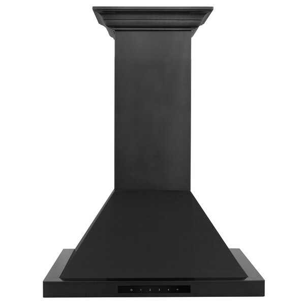 ZLINE Black Stainless Steel Convertible Vent Wall Mount Range Hood