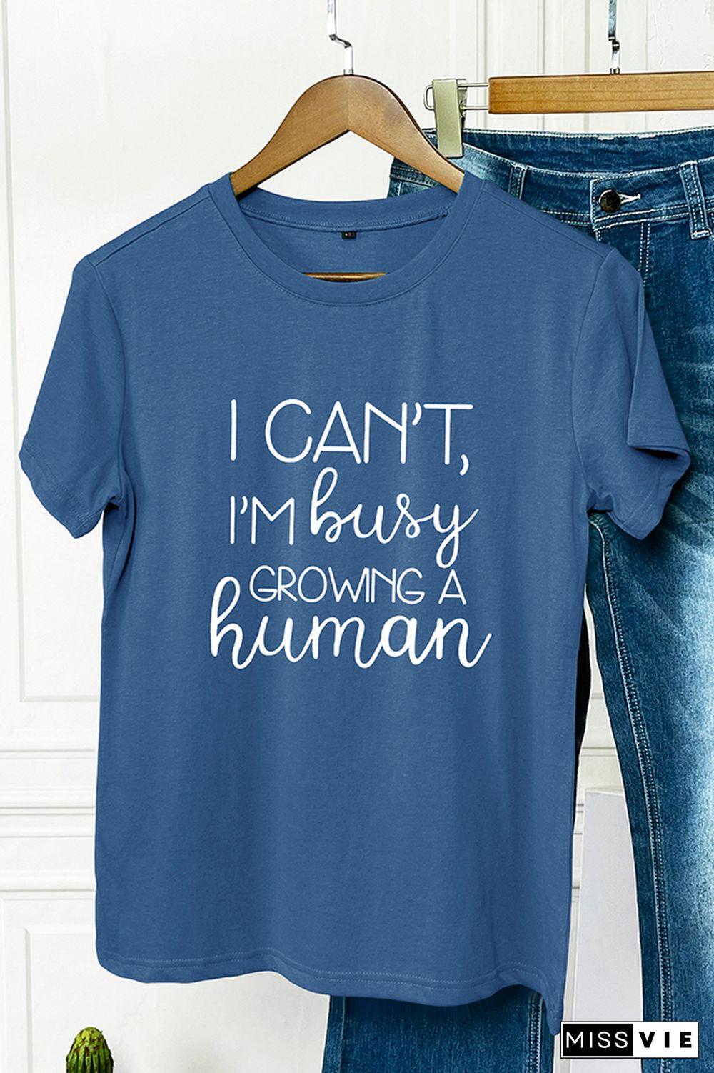 I Can't Busy Growing A Human Graphic Tee Wholesale