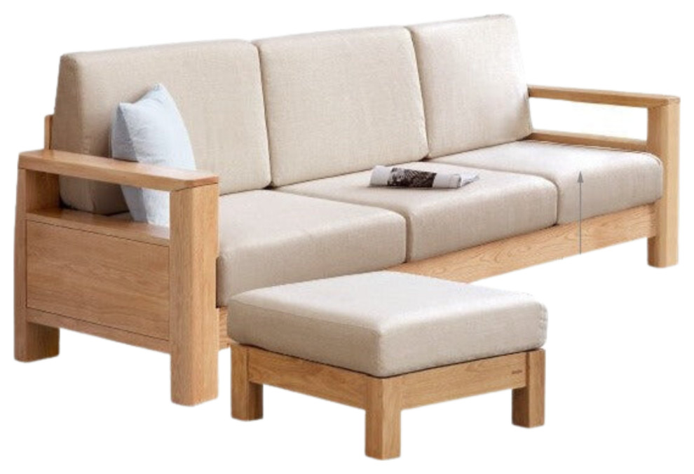 Oak Solid Wood Sofa   Transitional   Sectional Sofas   by GVAwood  Houzz