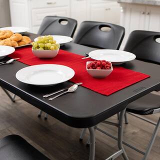 Lifetime Rectangular Black Resin Folding Banquet Tables 80852