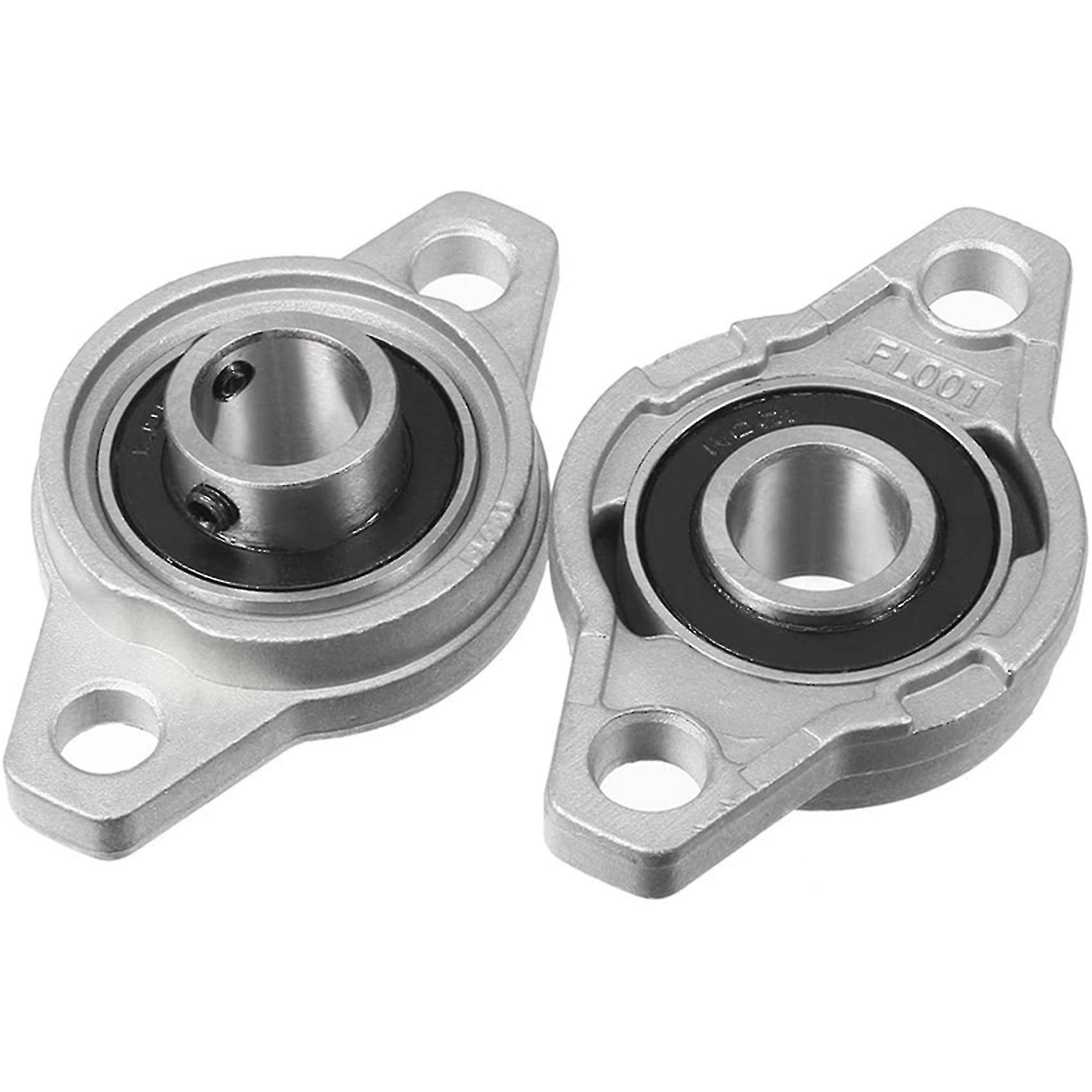 4pcs Kfl001 12mm Zinc Alloy Self Aligning Pillow Block Flange Bearing