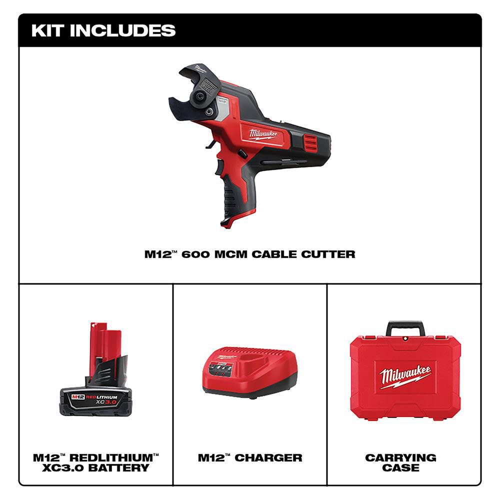 MW M12 600 MCM Cable Cutter Kit 2472-21XC from MW