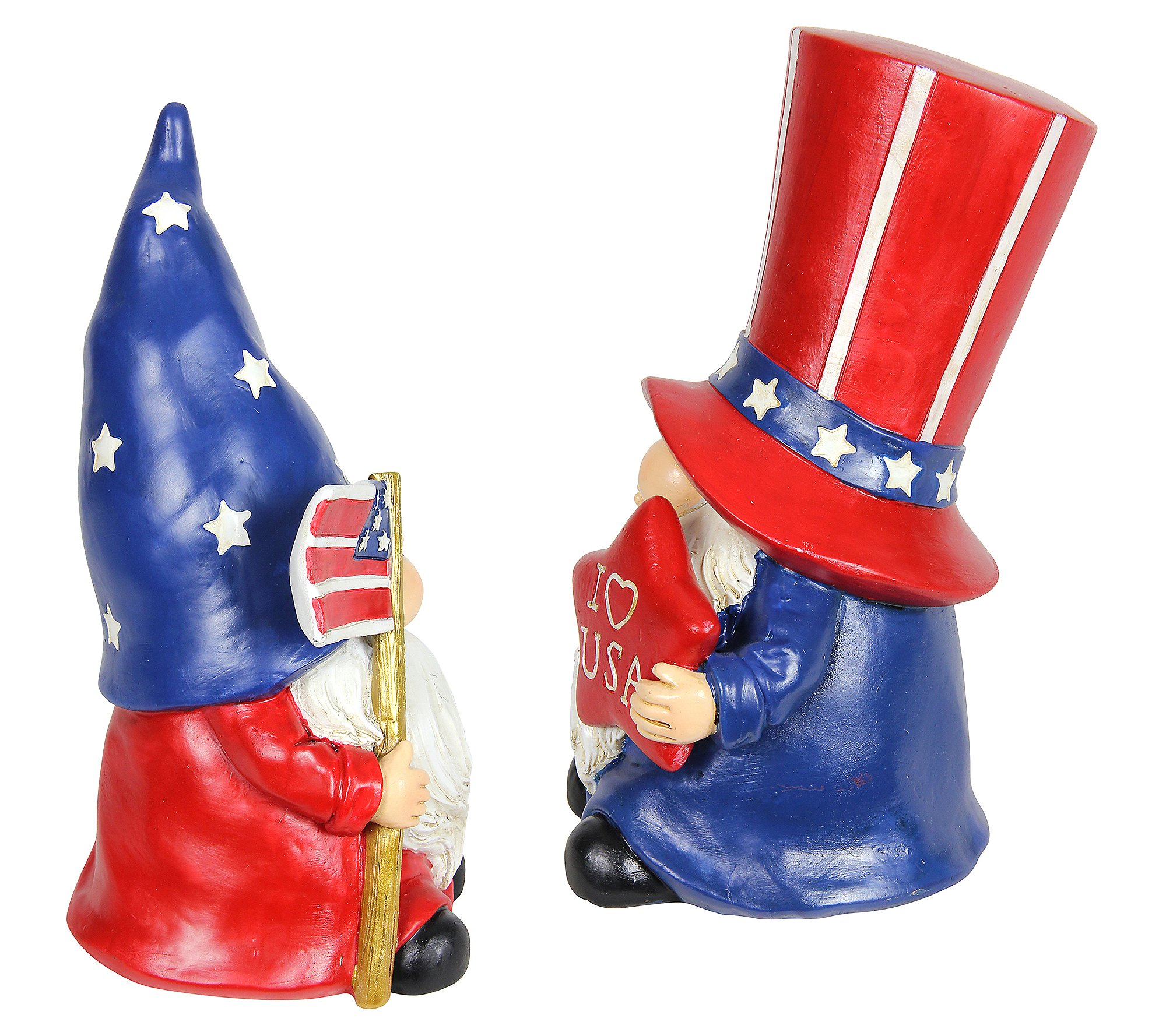 Exhart 2-Piece Patriotic Gnome Statue Asst