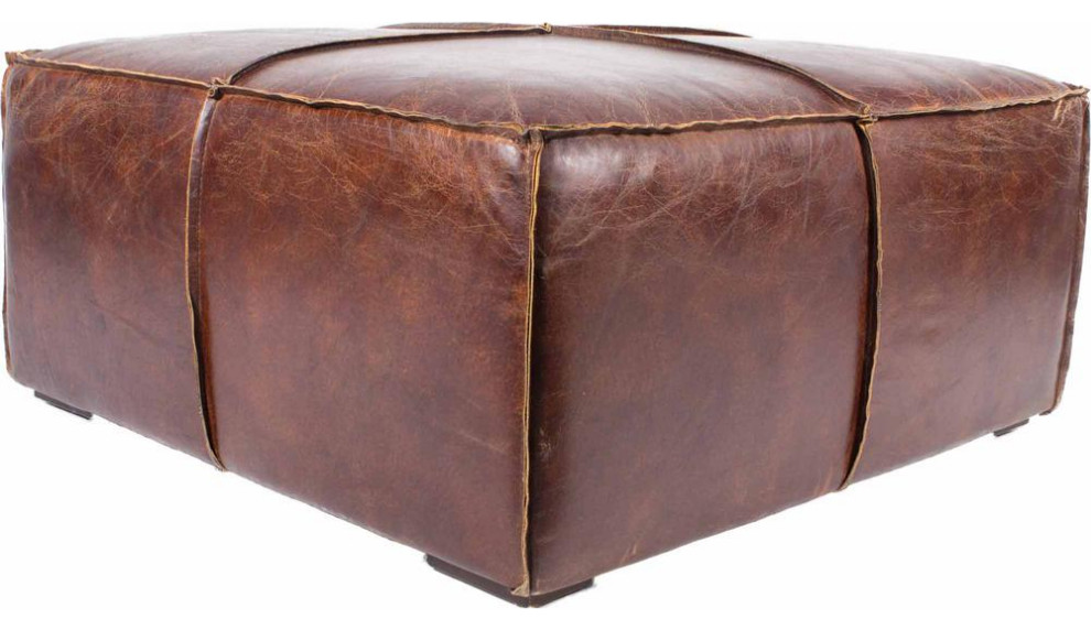 Stamford Leather Coffee Table   Dark Brown  Belen Kox   Contemporary   Coffee Tables   by BisonOffice  Houzz