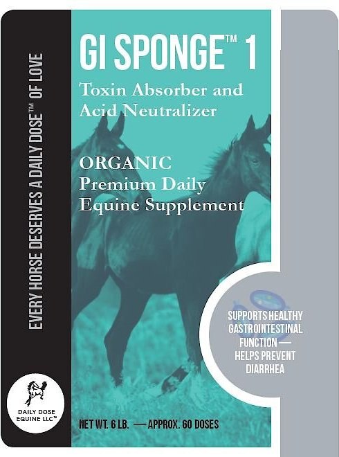 Daily Dose Equine GI Sponge 1 Toxin Absorber and Acid Neutralizer Powder Horse Supplement， 6-lb bucket