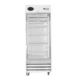 SABA 29 in. W 23 cu. ft. One Glass Door Display Commercial Reach In Upright Refrigerator in Stainless Steel S-23RG