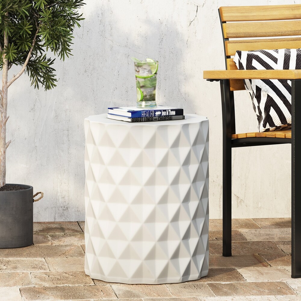 Bayhill Outdoor Lightweight Concrete Side Table by Christopher Knight Home