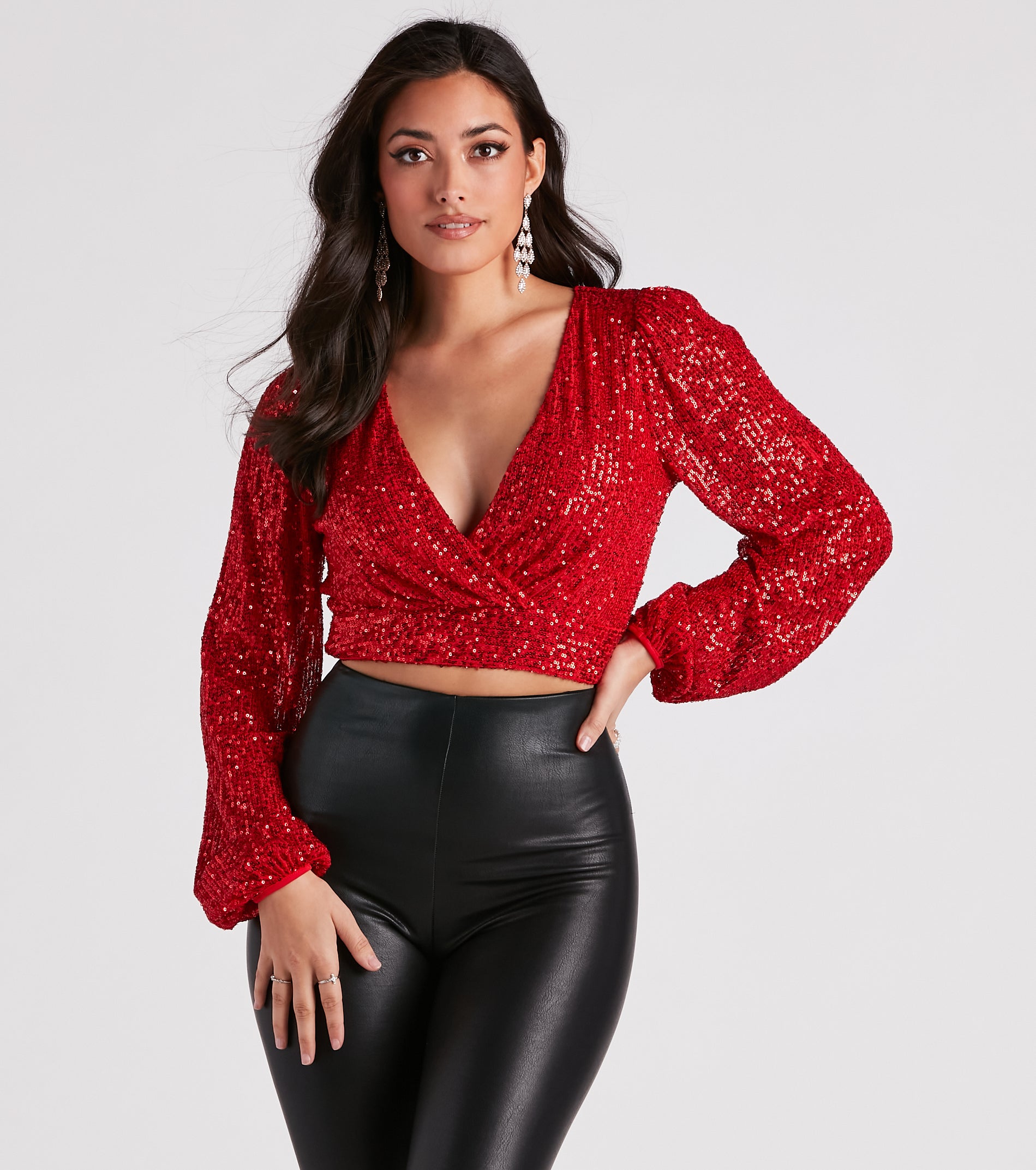 Statement Making Sequin Crop Top