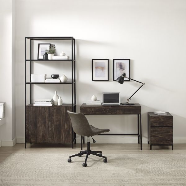 Jacobsen 3Pc File Cabinet， Desk And Etagere Set