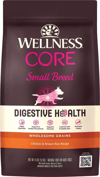 Wellness CORE Digestive Health Wholesome Grains Chicken and Brown Rice Recipe Small Breed Dry Dog Food