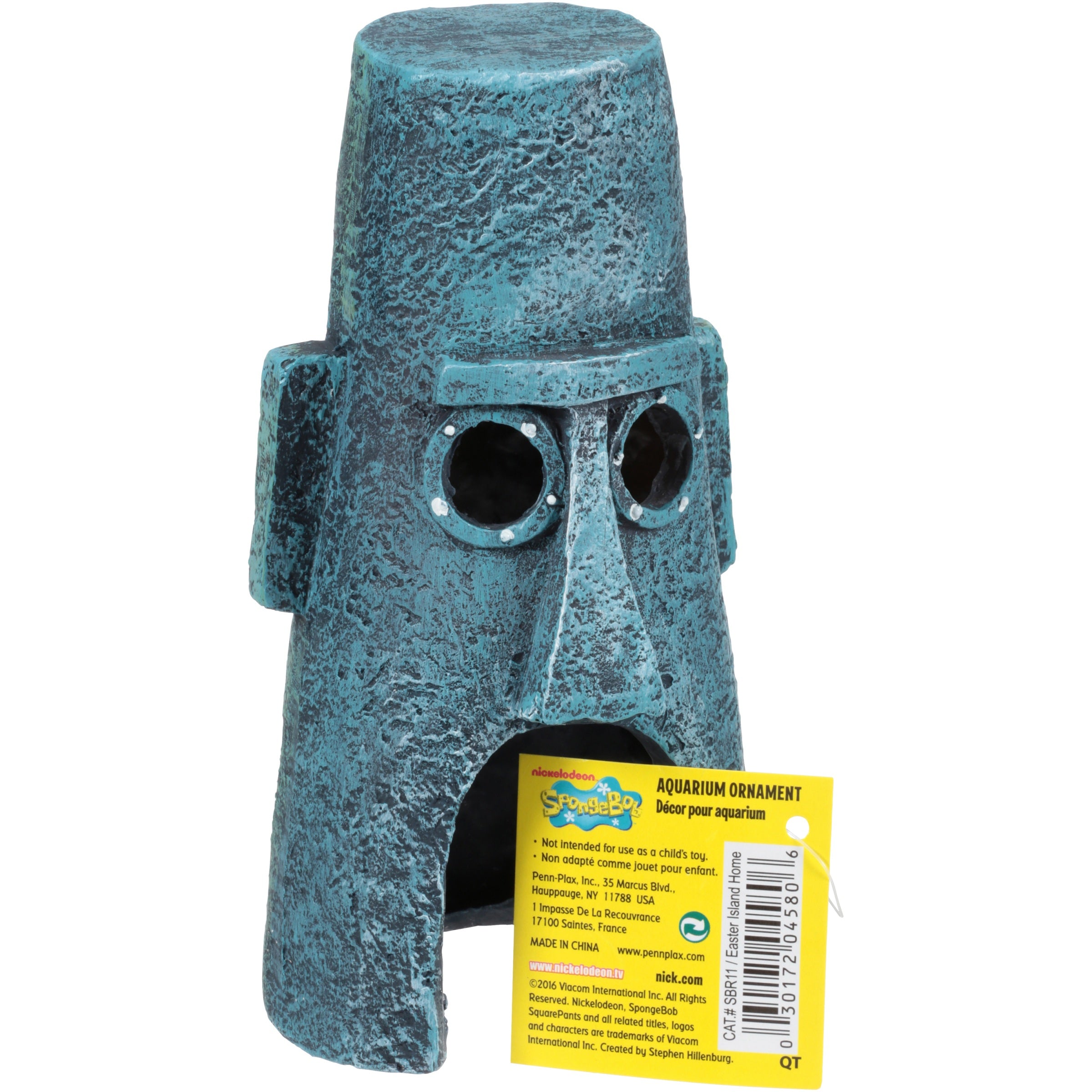 Penn-Plax SpongeBob SquarePants Aquarium Ornament – Squidward’s Easter Island Home – Medium