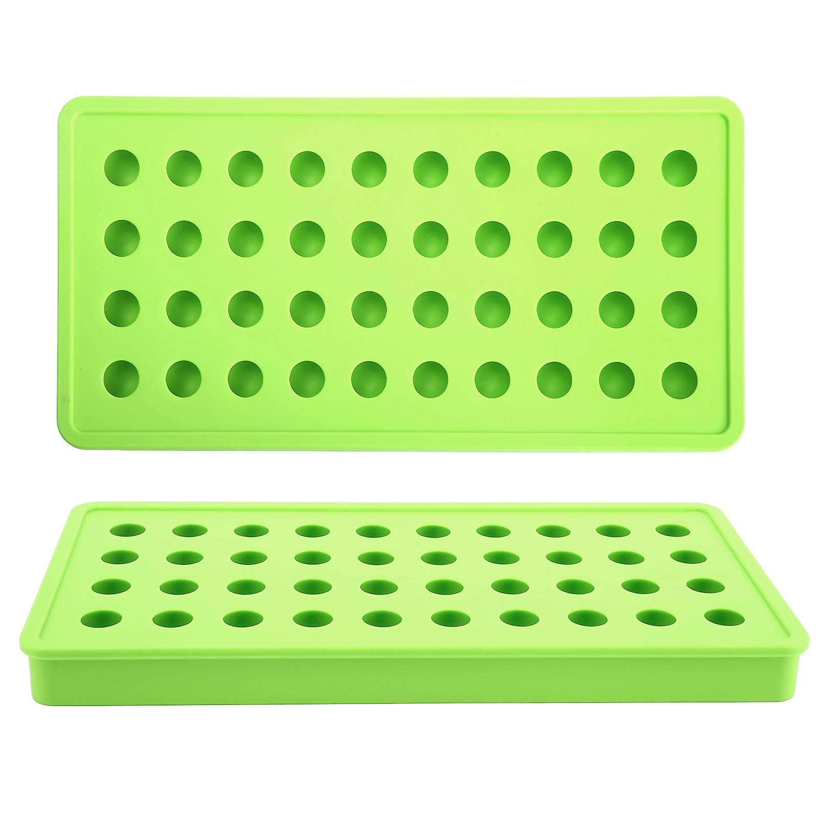 40 Holes Silicone Ice Ball Maker Mold Ice Cubes Tray Mould For Party Bar Accessoriesgreen