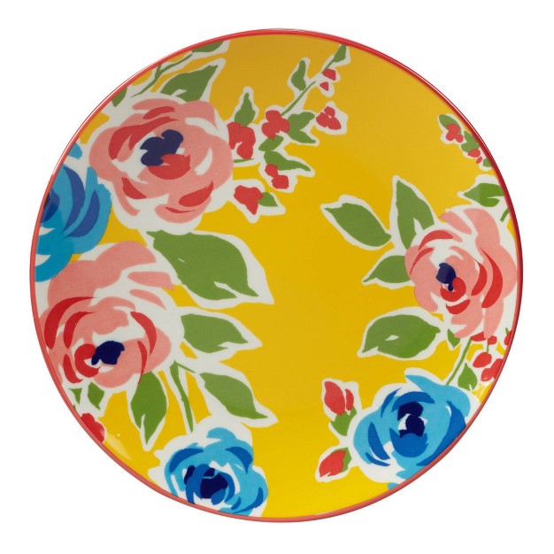 Set Of 6 Damask Floral Assorted Salad Plates Certified International