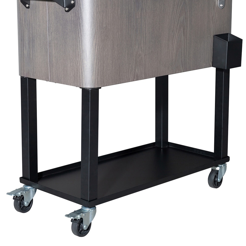 80QT Rectangular Refrigeration and Insulation Cart  Rolling Cooler