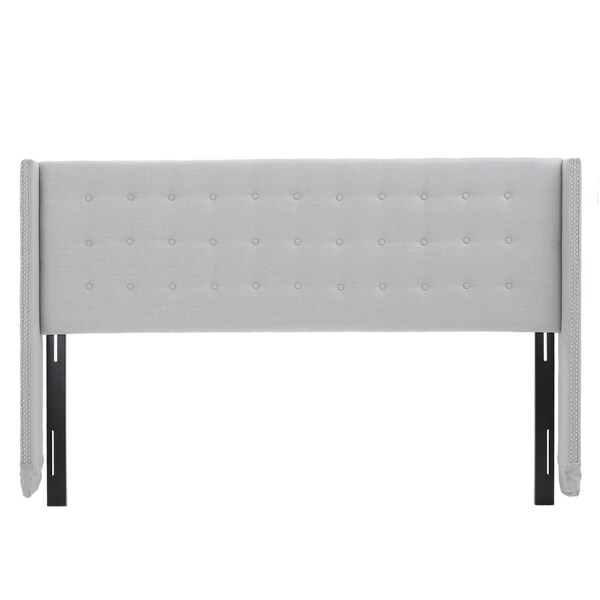 Kendrah Adjustable King/ California King Wing Back Studded Fabric Headboard by Christopher Knight Home - - 14047272