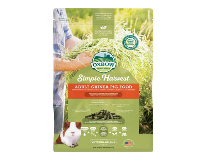 Oxbow Simple Harvest Adult Guinea Pig Food， 4 lb. Bag