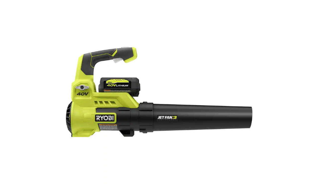 RYOBI RY40940VNM 40V Cordless Battery Attachment Capable String Trimmer and Leaf Blower Combo Kit (2-Tools) w/ 4.0 Ah Battery and Charger