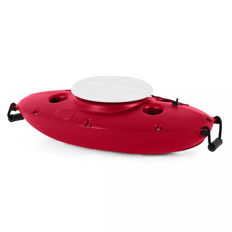 CreekKooler 30 Quart Floating Insulated Beverage Cooler Pull Behind Kayak， Red