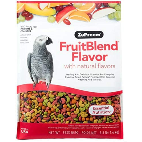 ZuPreem Fruit Blend Bird Food for Parrots and Conures