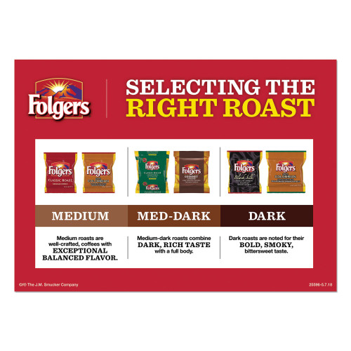 Folgers Coffee， 100% Colombian， Ground， 1.75oz Fraction Pack， 42/Carton (06451)