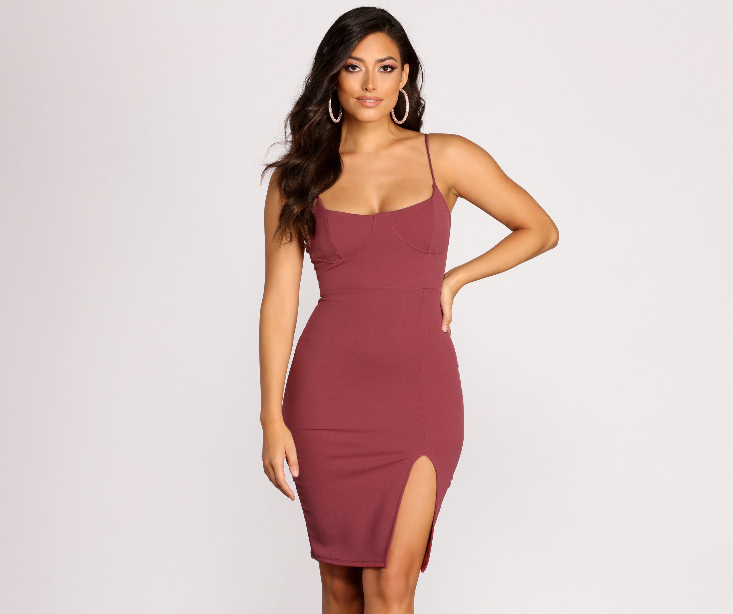 Get A Move On Crepe Midi Dress