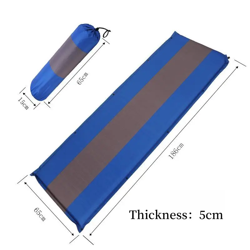 New Outdoor Camping Tent Sleeping Mat Splicing Single Sponge Self Inflatable Cushion Portable Air Mattress