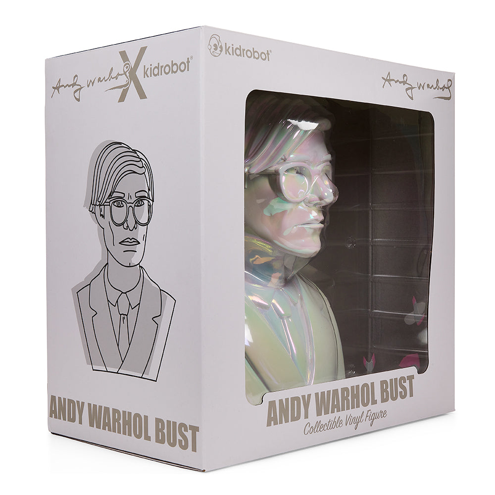 Andy Warhol 12” Bust Vinyl Art Sculpture – Iridescent Edition (Limited Edition of 300)