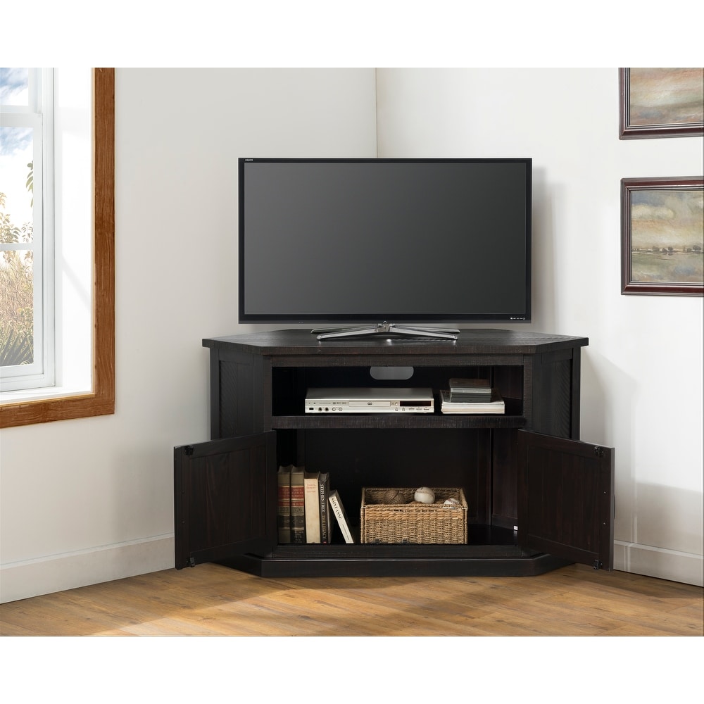 The Gray Barn Danebury Rustic 50 inch Solid Wood Corner TV Stand