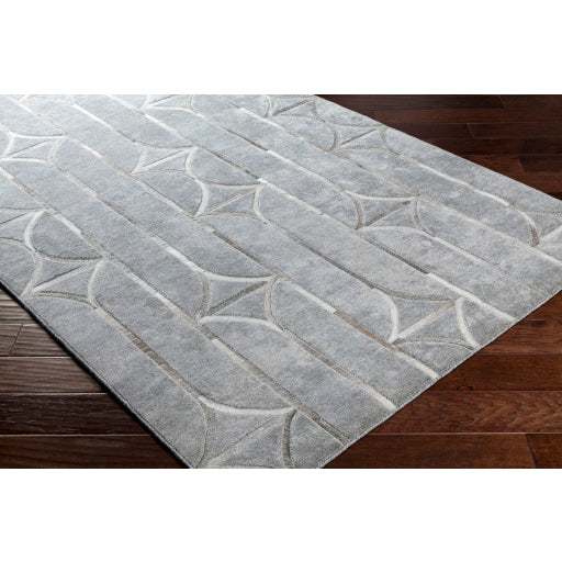 Eloquent Viscose Modern Grey Rug