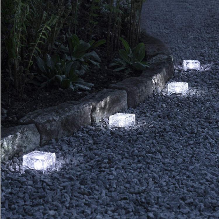 Outdoor 4led Solar Light Garden Light Colorful Glass Buried Light