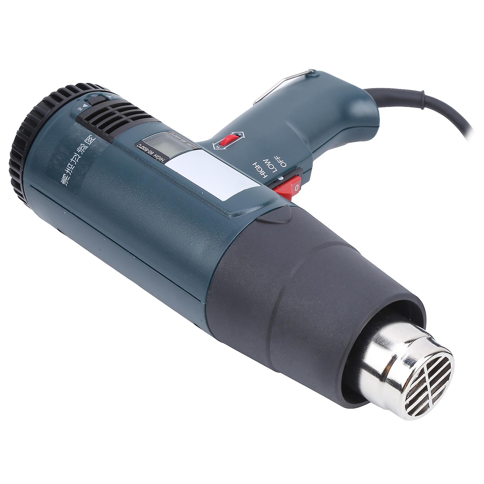 Electronic Hot Air Gun Adjustable Plastic Temperature Industrial Tool Gj-9a20lcd 2000w 220veu Plug