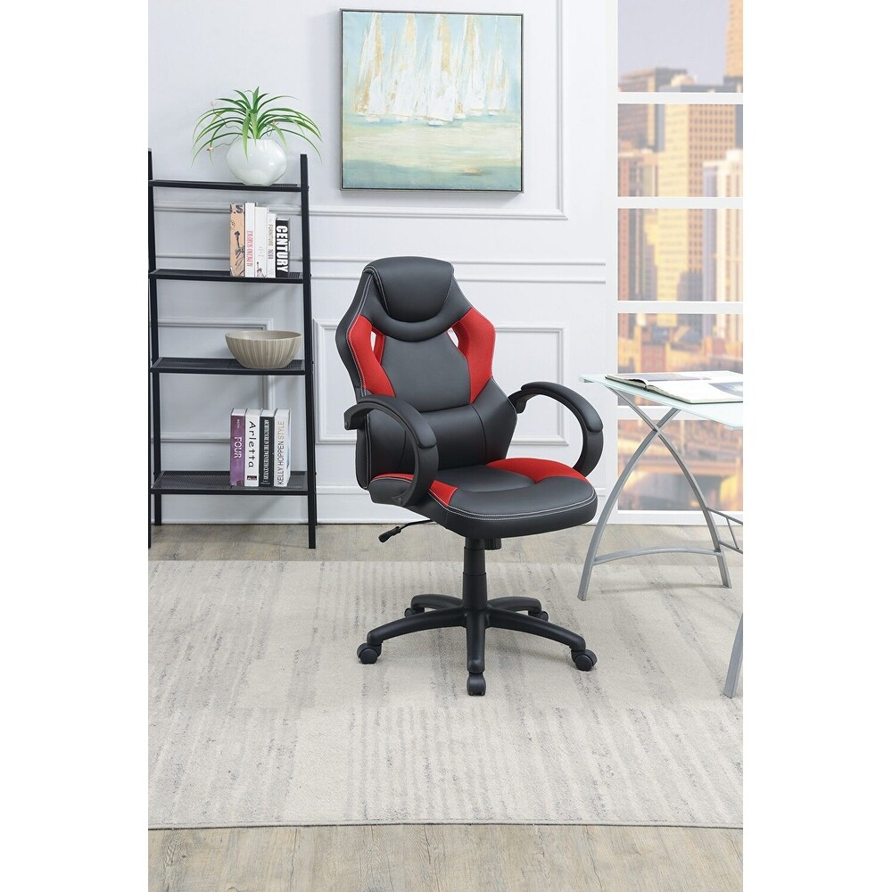 Office Chair Upholstered 1pc Cushioned Comfort Chair Relax Gaming Office