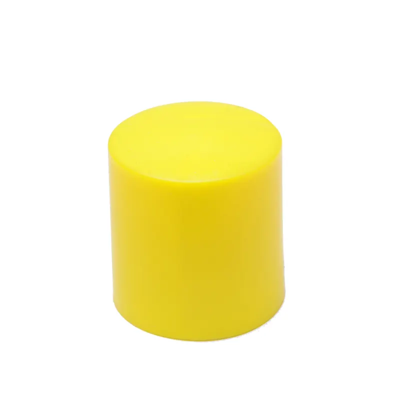 Easily assembled sustainable customized yellow plastic steel metal post cover cap