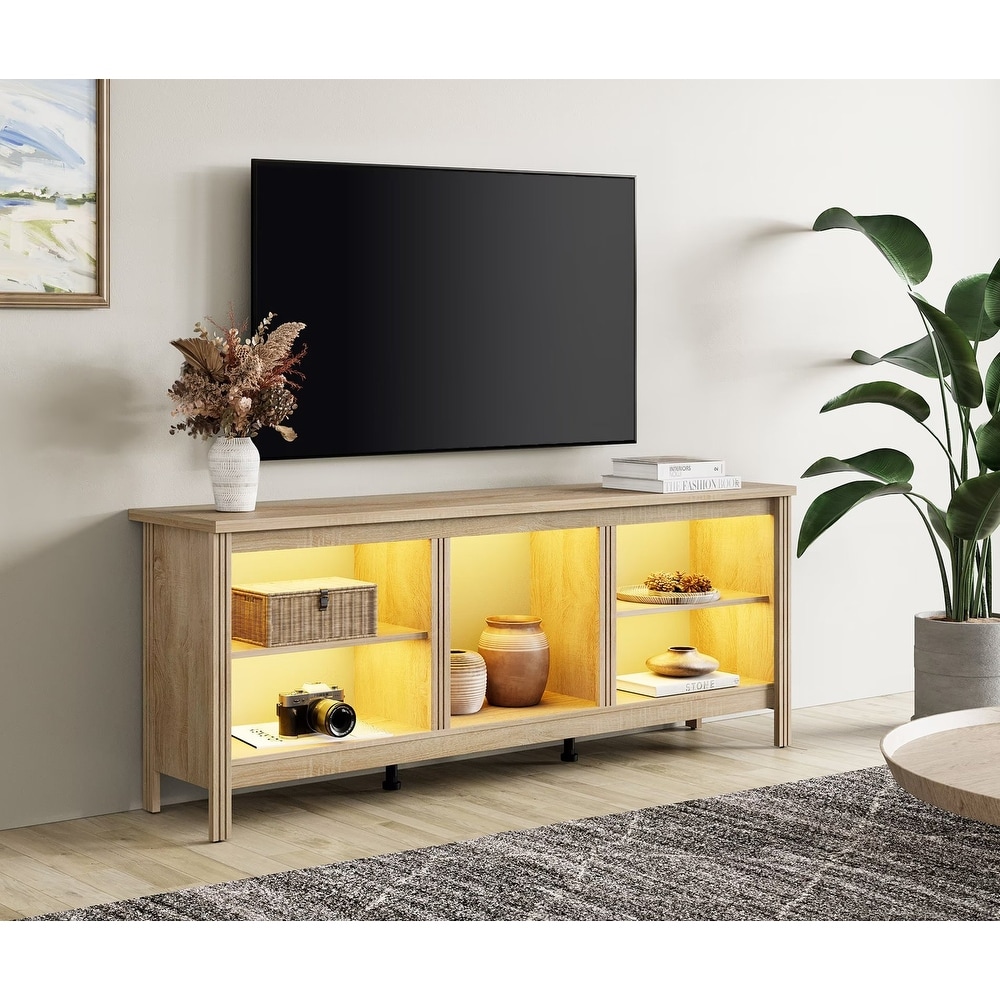 Classical 70 Inch TV Stand  TV Console Table for 75 Inch TV with LED