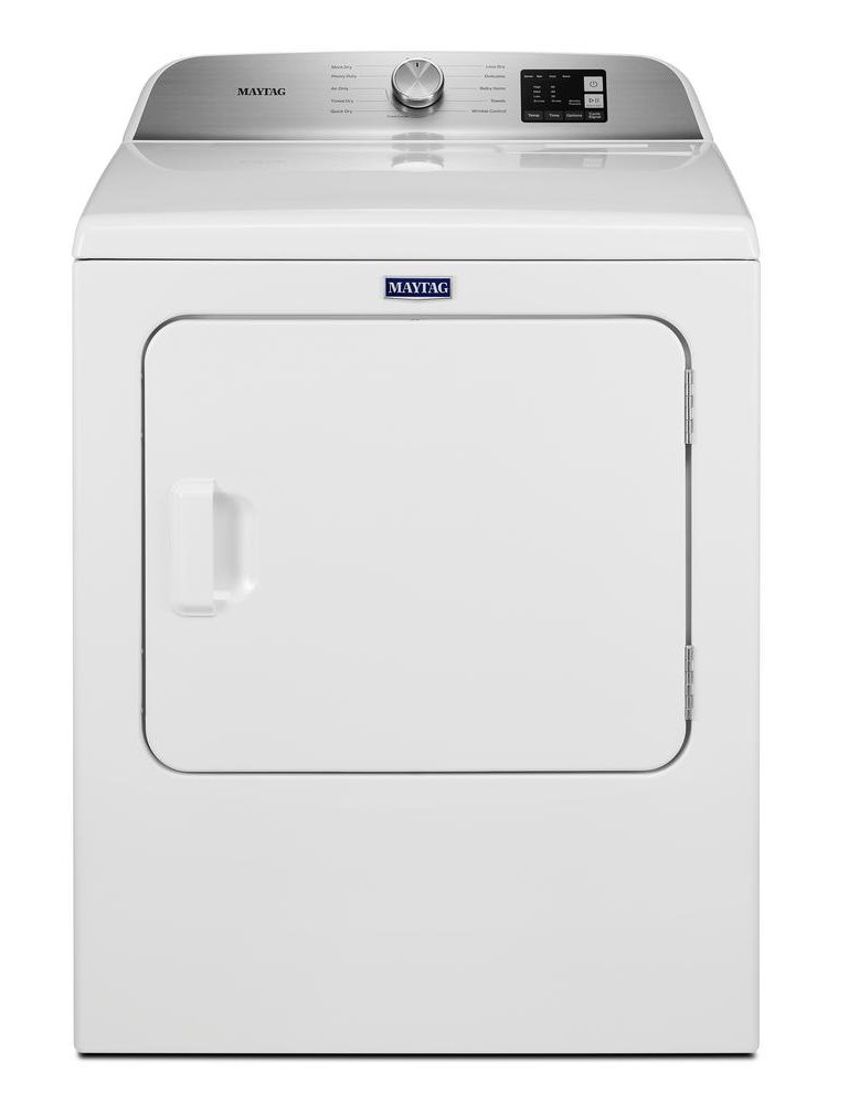 Maytag 7 Cu. Ft. White Front Load Gas Dryer With Moisture Sensing