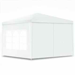 10 ft. x 10 ft. White Outdoor Side Walls Canopy Tent WF-OP3592