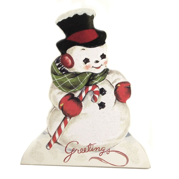 Christmas Playful Snowmen Dummy Boards Two Dummy Boards 6 Inches Lowe Set 2 Sled Candy Cane Rl9826 Mdf medium density Fiberboard