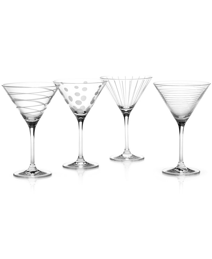 Mikasa Clear Cheers Martini Glasses Set Of 4