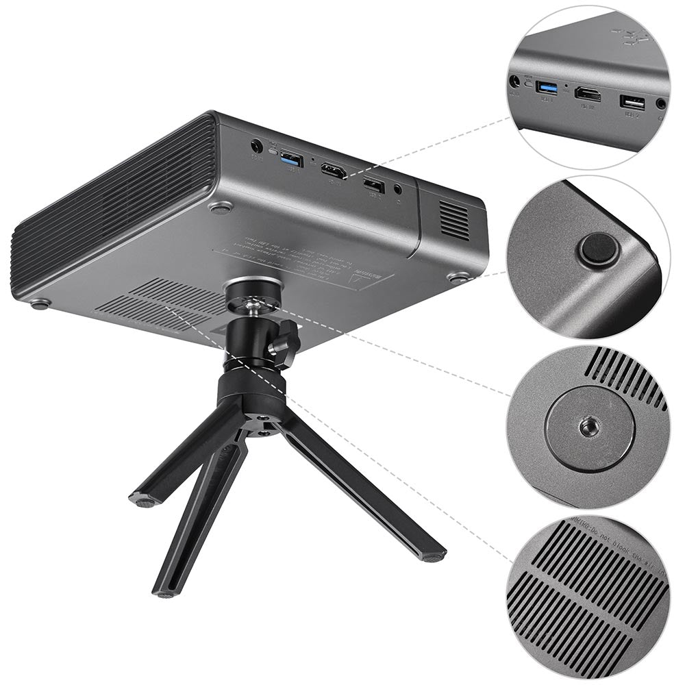 InstaHibit DLP WIFI 300lm Pocket Portable Projector w/ Remote Tripod