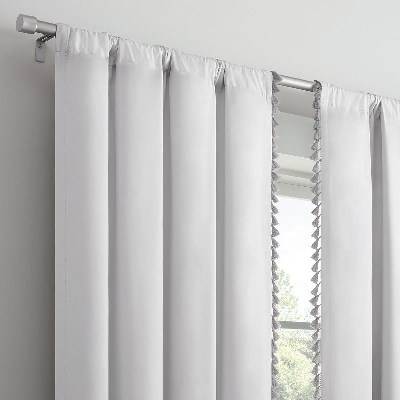 eclipse Kids Kaylee Tassel 2-Window Blackout Curtain Panels