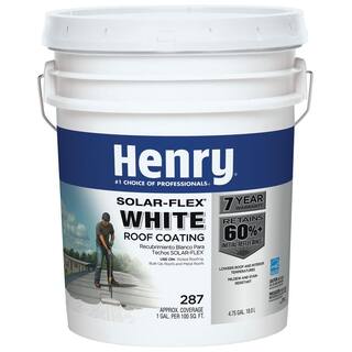 Henry 287 Solar-Flex White Acrylic Reflective Elastomeric Roof Coating 4.75 gal. (16-Piece) HE287SF072