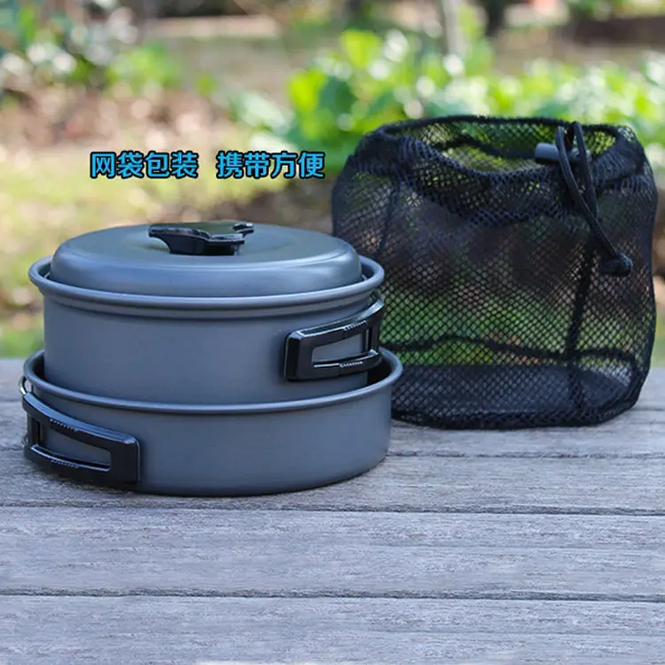 Hot Camping Cooking Pot Cookware Set for Outdoor Hiking Portable Camping  Picnic Barbecue Cookware Picnic Cookware