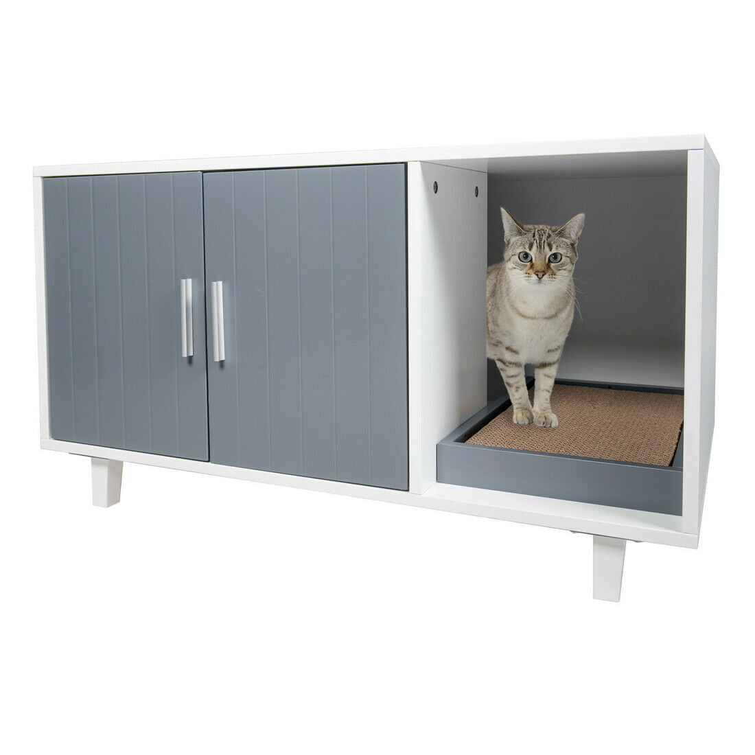 Modern Pet Crate Cat Washroom Hidden Litter Box Enclosure House Table